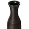 Tall Decorative Modern Ribbed Trumpet Design Brown Floor Vase - Contemporary Home Decor, Stylish Accent Piece for Living Room, Dining Room, or Entryway - Statement Vase for Flowers and Greenery